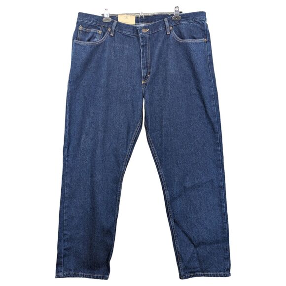 Magellan Straight Leg Jeans Men Size 42x30 Dark Blue‎ Classic Fit Cotton NWT - Picture 1 of 13